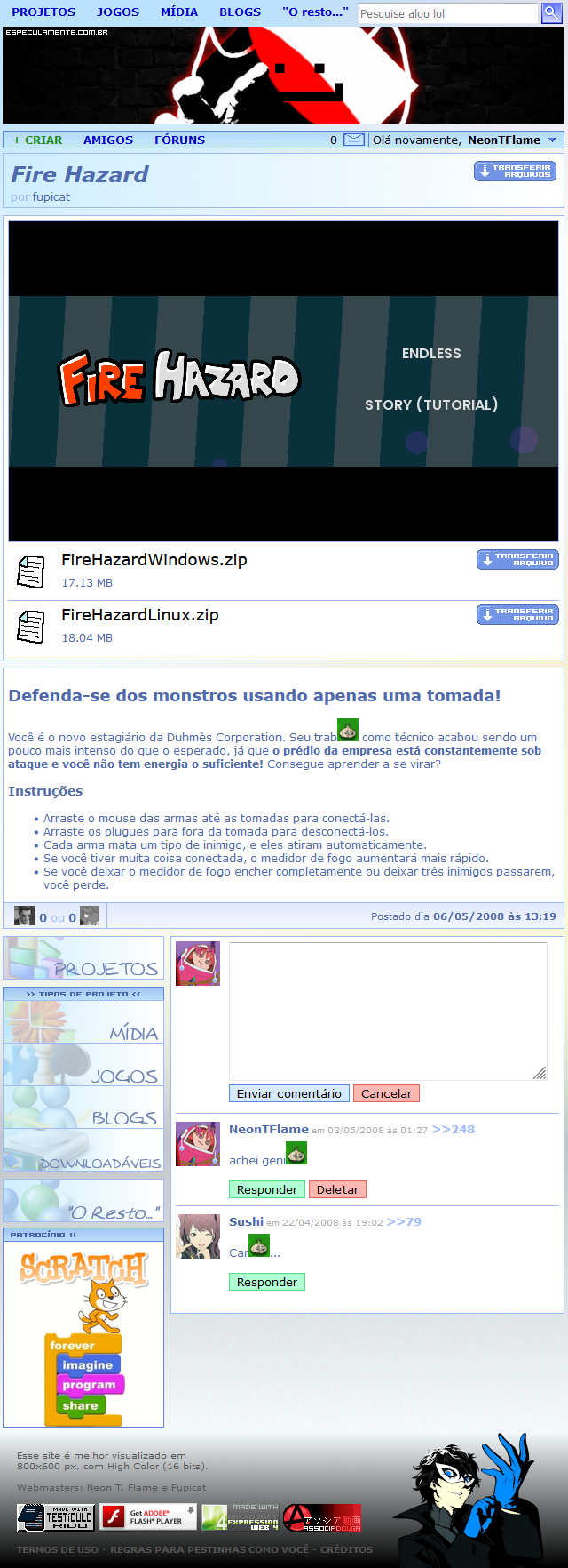 Página do projeto em si