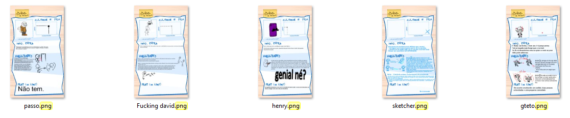 Fichas de inscrição pro jolas., advindas de alguns amigos!